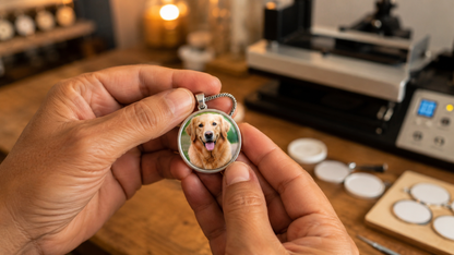 Personalized Pet Photo Pendant Necklace | Custom Dog & Cat Photo Jewelry