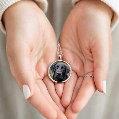 Personalized Pet Photo Pendant Necklace | Custom Dog & Cat Photo Jewelry