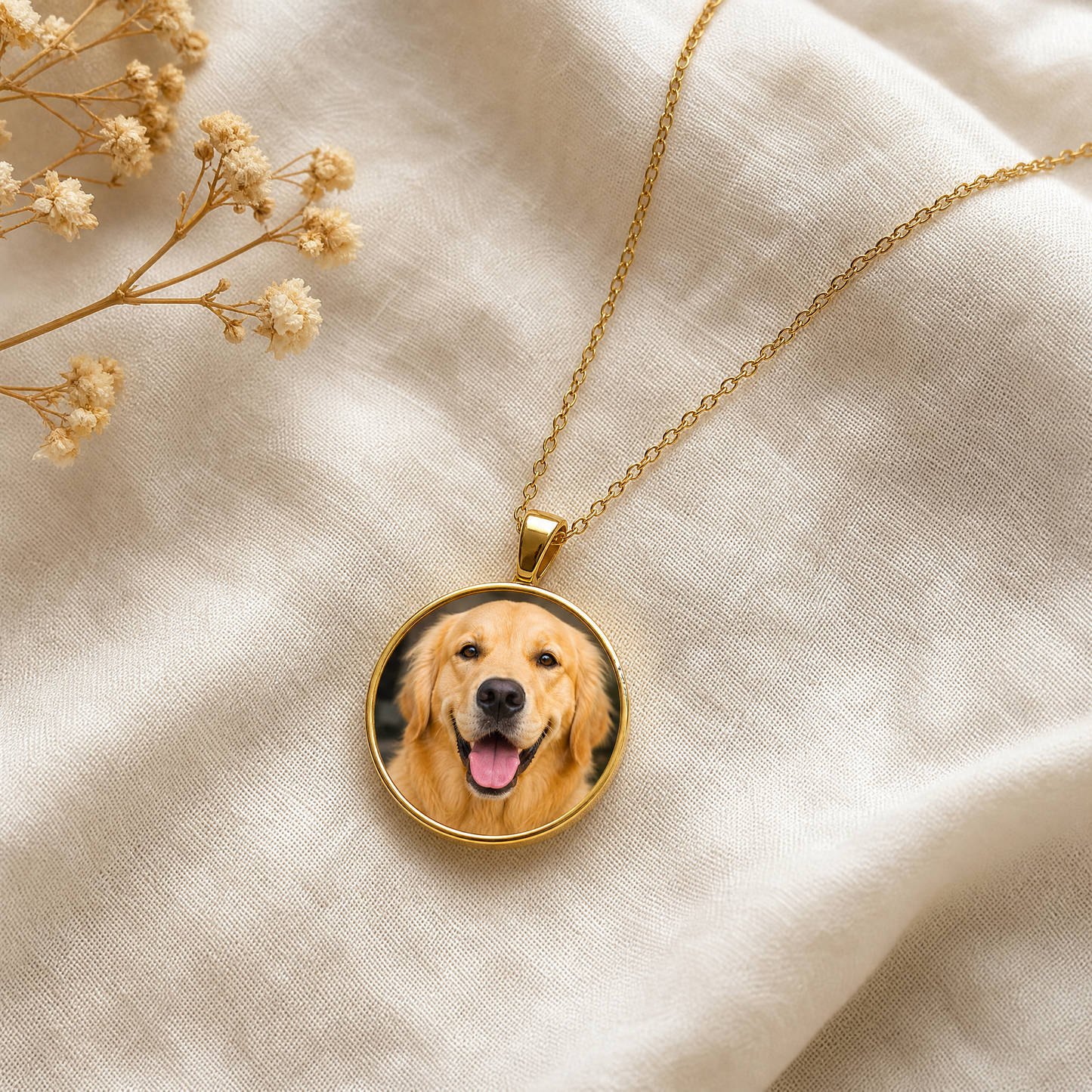 Personalized Pet Photo Pendant Necklace | Custom Dog & Cat Photo Jewelry
