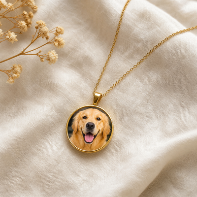 Personalized Pet Photo Pendant Necklace | Custom Dog & Cat Photo Jewelry