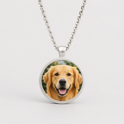 Personalized Pet Photo Pendant Necklace | Custom Dog & Cat Photo Jewelry